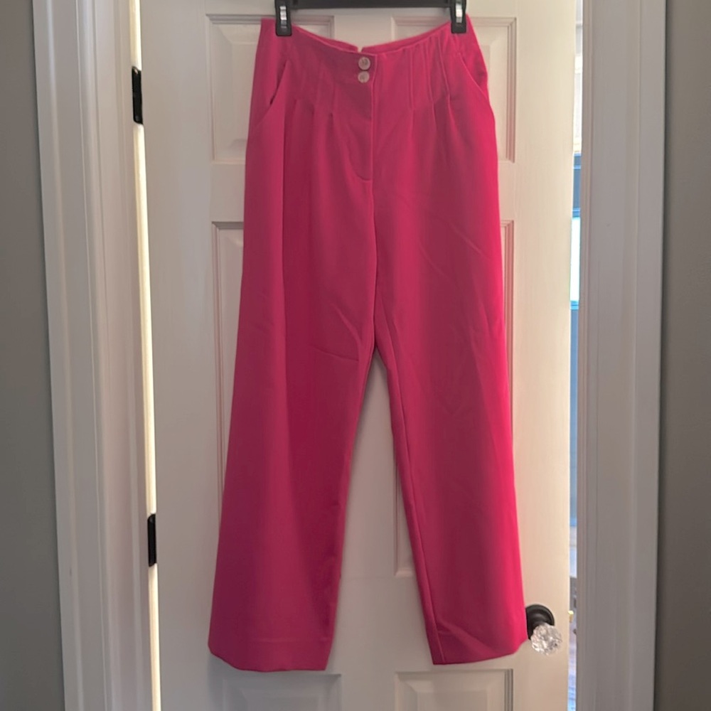 Maeve Pink Wide-Leg Pants